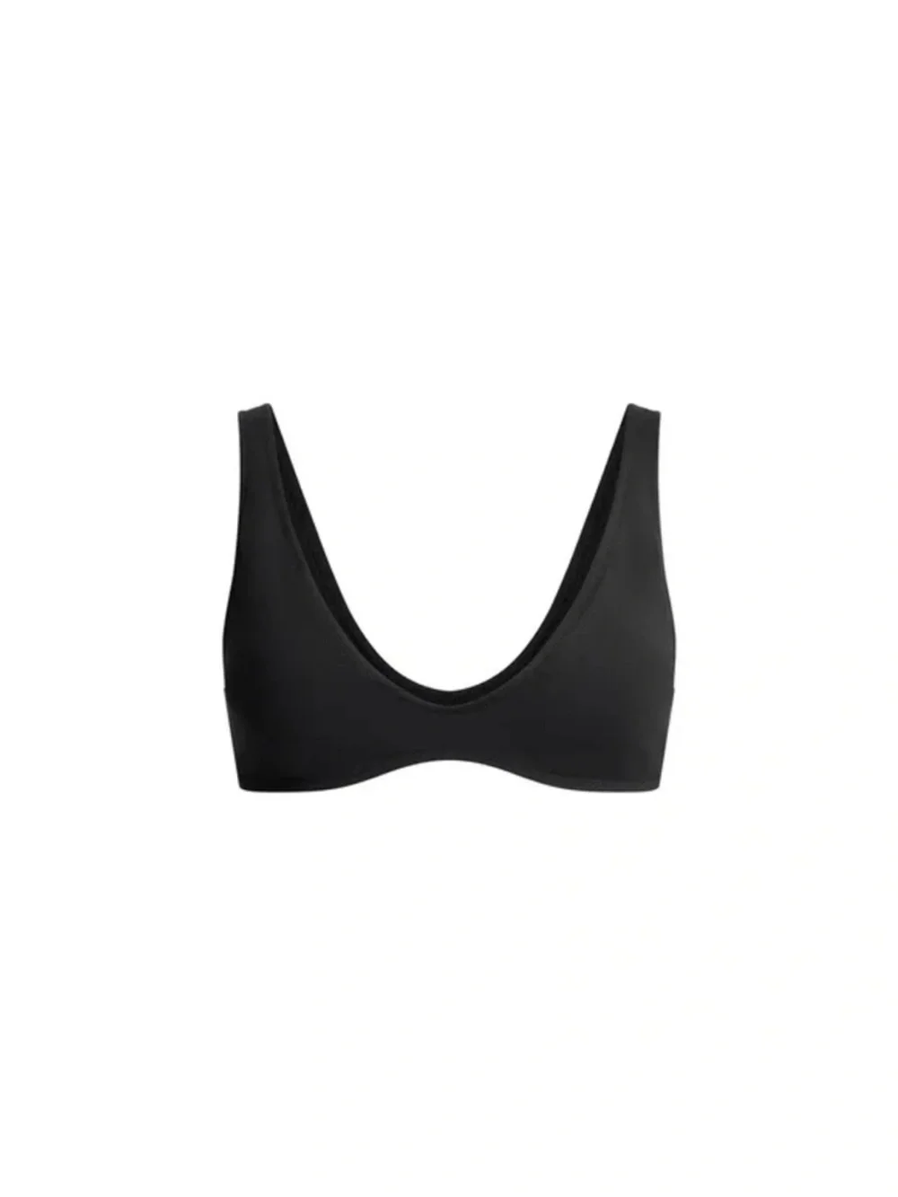 SKIMS Signature Swim Plunge Triangle Top Onyx Size M